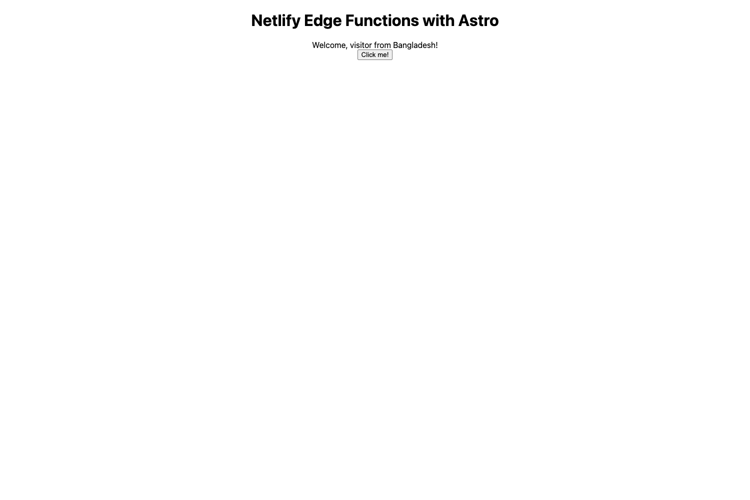 Screenshot of Astro Netlify Edge Starter