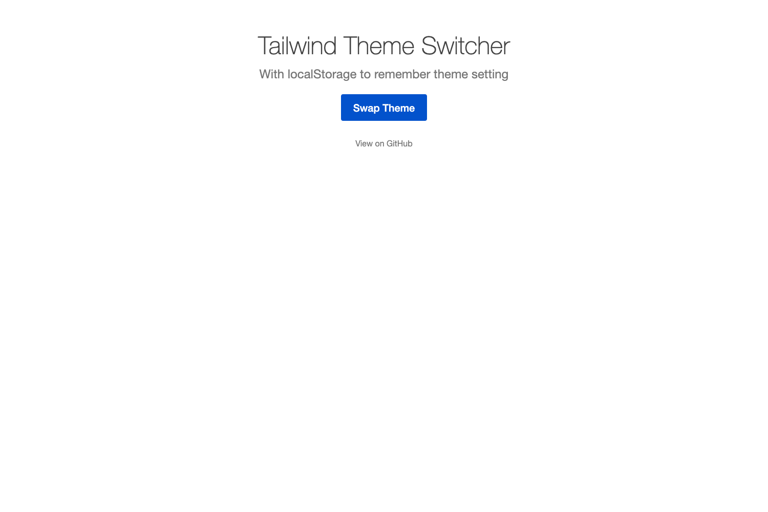 Screenshot of Tailwind Theme Switcher