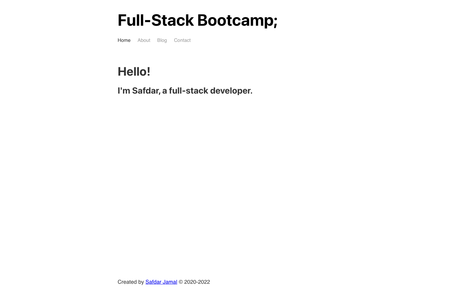 Screenshot of Gatsby Bootcamp Blog