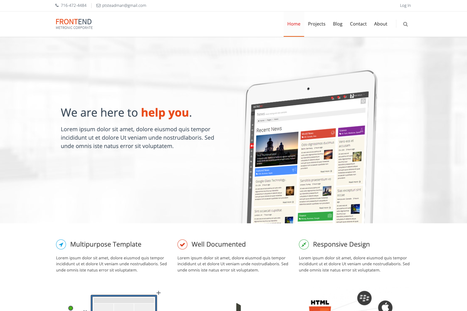 Screenshot of Hexo Theme Corporate