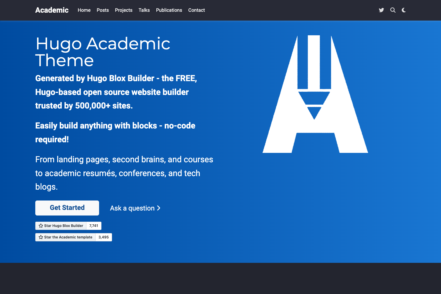 Screenshot of Theme Academic Cv