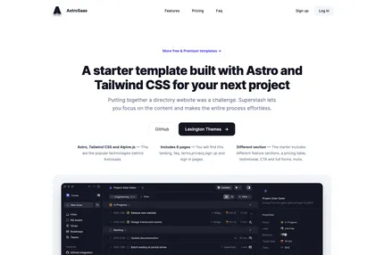 Screenshot of AstroSaas