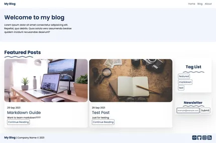 Screenshot of 11ty Blog Template