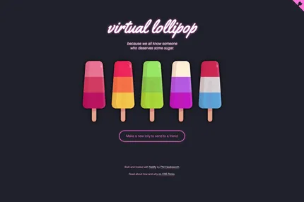 Screenshot of Virtual Lolly