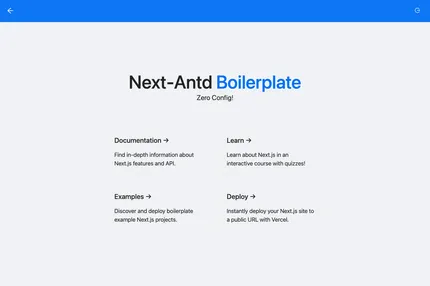 Screenshot of Next Antd Boilerplate