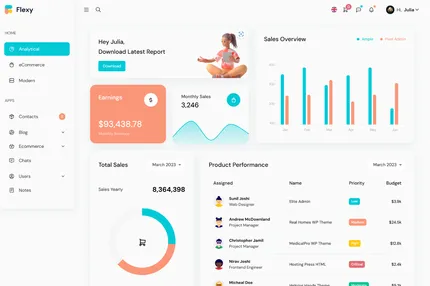 Screenshot of Flexy NextJs Dashboard – MUI (App Directory)